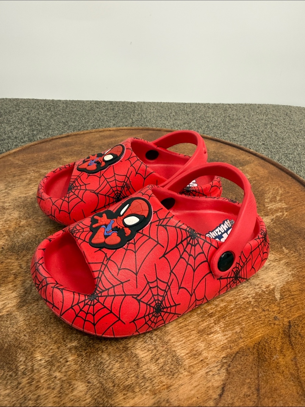 Groudup Sandals Kids 7/8 Red Spidey Amazing Friends Clog Marvel